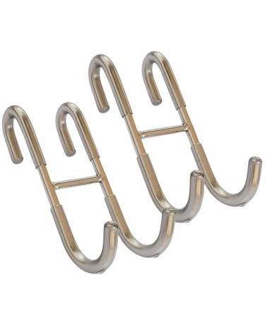 Cabilock 2pcs S Hook Towel Hanger Storage Hooks Door Hanging Hook Back Door Hanger Silver Stainless Steel