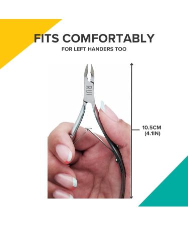Rui Smiths 5mm Jaw Cuticle Nippers - Professional Stainless Steel, Japanese Handle, Mirror Finish | Double Spring - Half Jaw Design - Buy Online on SooperMarket.com