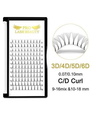 Premium 3D 4D 5D 6D Volume Eyelash Extensions - 0.07 & 0.10 Thickness 13mm Length | International Shipping Available - Buy Online on SooperMarket.com
