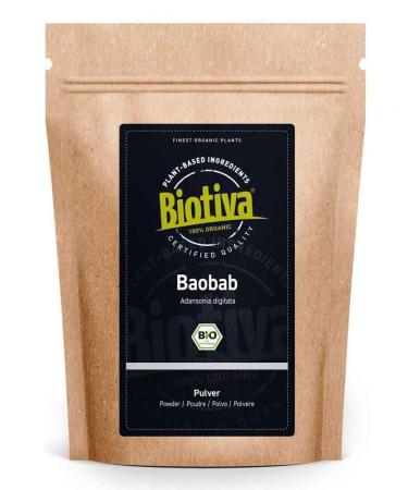 Baobab powder Bio 500g - Biobaobab in Premium Bio -Quality - Pharmacy tree - monkey bread tree - monkey bread trees - Adansonia - checked and filled in Germany (DE - KO -005) 500 g (1 Pack)