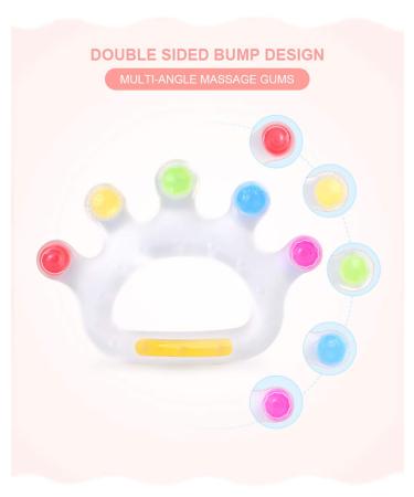Baby Palm Teether - Silicone Teething Toy for Babies 0-12 Months | Soothes Teething Pain, BPA Free, Easy Grasp Design | Anti-Choking Safety Feature - Buy Online on SooperMarket.com