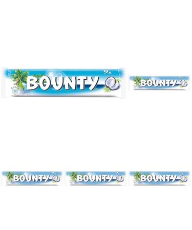Bounty Chocolate Bars Coconut and Chocolate Flavour 9 Bars in a Pack (9 x 28.5g) (Pack of 5) 257 g (Pack of 5)