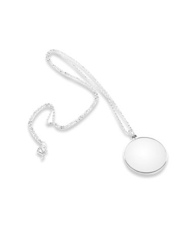 Monocle hanging magnifying glass portable 5x magnifying monocele lens with hanging necklace for reading handicrafts handicrafts jewelry hobbies magnifying glass necklace decoration magnifying glass for reading while shopping (silver)