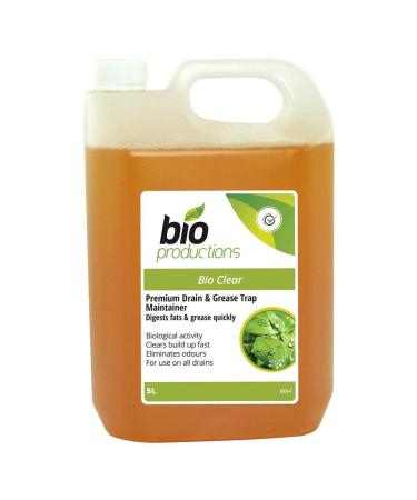 Bio Productions BC5 Bio Clear Premium Drain & Grease Trap Maintainer 5L (2 x 5 Litre)