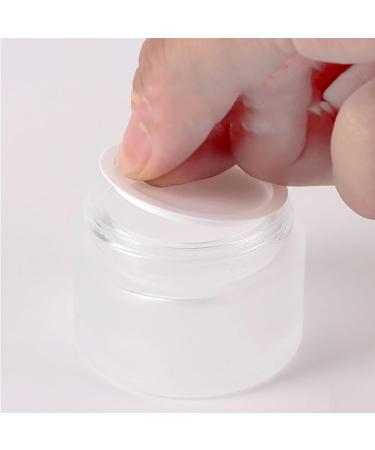 Plastic cosmetic jars empty jars 15ml Empty Face Cream Storage Containers Pots with Rose Lid Frosted Glass Cosmetic Jars (Color : Frosted Transparent Size : 20ml) (Color : Frosted Transparent Siz 15ml Frosted Transparent - Buy Online on SooperMarket.com