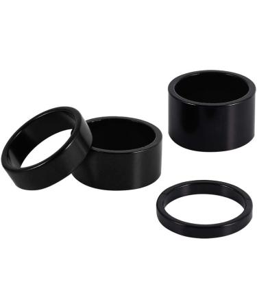 Dioche 4Pcs Aluminum Alloy Bike Headset Spacer Set - 5mm/10mm/15mm/20mm Black - Buy Online on SooperMarket.com