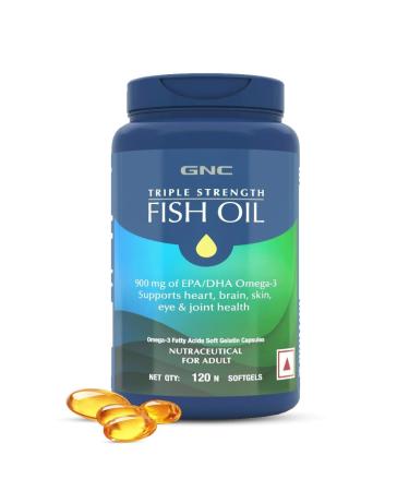 1500 Mg Triple Strength Fish Oil Omega 3 Capsules For Men & Women 120 Softgels 900Mg (540 Mg Epa & 360 Mg Dha) Improves Memory Protects Vision No Fishy Aftertaste Supports Family Health Omega-3 Fish Oil Supplement - 1500 mg Fish Oil Pills with EPA DHA and