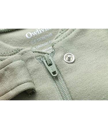 Owlivia Organic Cotton Baby Zip Up Footless Sleep N Play Romper - Green (Newborn-24 Months) - Buy Online on SooperMarket.com