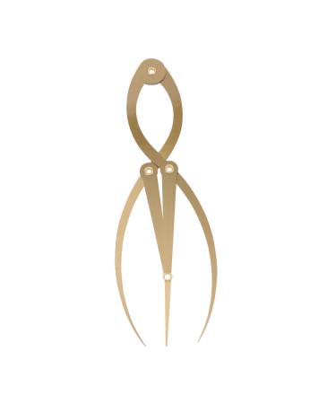 Hemoton 1pc Eyebrow Positioning Ruler Brow Mapping with Ruler Eyebrow Ruler Printable Appliance Gold Alloy 16.5x5.4cm Golden