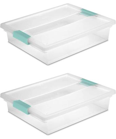 STERILITE 19638606 Large Clip Box  Clear with Blue Aquarium Latches 2 pieces (Large) - Buy Online on SooperMarket.com