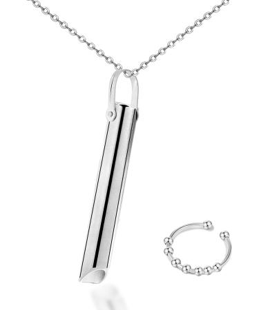 Anxiety Relief Necklace Breathing Exercise Device for Meditation Breathing Necklace for Stress Relief Claming Down Relax Panic Attack Relief
