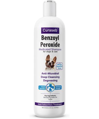 Curaseb Benzoyl Peroxide Dog Shampoo – Relieves Dandruff, Scaling, Scratching and Folliculitis, Veterinary Strength Formula