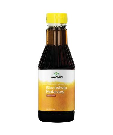 Swanson Certified Organic Blackstrap Molasses 16 fl Ounce (473 ml) Liquid