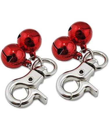 Alohha 2 Pack Pet Products Charm Triple Bell Pendant for Dog Cat Collar Decoration and Training (Red) - Buy Online on SooperMarket.com