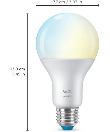 WiZ Connected Color 100W A21 Smart WiFi Light Bulb | Dimmable 2700K - 6500K + RGB | Works with Alexa, Google Assistant, Siri Shortcuts | No Hub Required | 16 Million Colors | 1 Bulb A21 Tunable White | Pack of 1 - Buy Online on SooperMarket.com