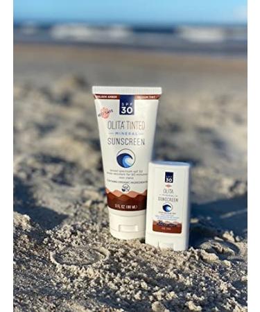 Olita Tinted Mineral Sunscreen SPF 30 Lotion - Golden Amber | 3 oz Broad Spectrum, Chemical Free, All-Natural, Reef Safe, Organic - Buy Online on SooperMarket.com