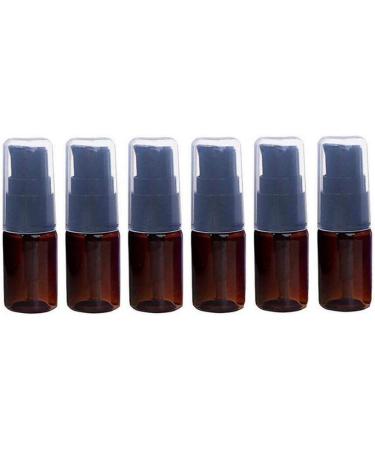 12Pcs 10ml/0.34oz Brown Lotion Pump Bottle with Black Press Pump Head Empty Refillable Makeup Cosmetic Toiletries Liquid Container Dispenser for Emulsion Body Wash Shampoo - Buy Online on SooperMarket.com