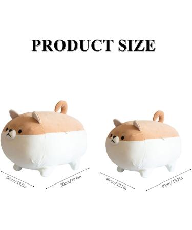 Aliangting 50cm Stuffed Animal Shiba Inu Plush Pillow - Cute Soft Corgi Dog Toy for Kids - Brown 19.7 - Buy Online on SooperMarket.com