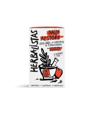 Herbalistas Daily Restore | Apple Cider Cinnamon & Ashwagandha Herbal Tea | 18 Tea Bags - 40g | Rebalancing Herbal Infusion Daily Restore 1