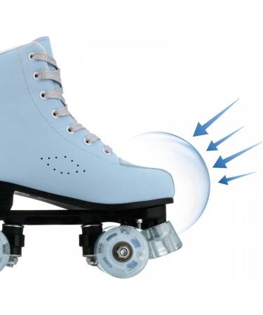 Jessie PU Leather Roller Skates for Women | Adjustable Holographic Speed Skates | Indoor/Outdoor Roller Skates for Adults & Girls Boys (Size 38) - Buy Online on SooperMarket.com
