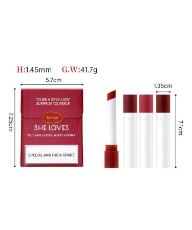 Buy Long Lasting Matte Lipstick Set - 4 Shades of Red Waterproof & Moisturizing Velvet Lipsticks for Women - Buy Online on SooperMarket.com