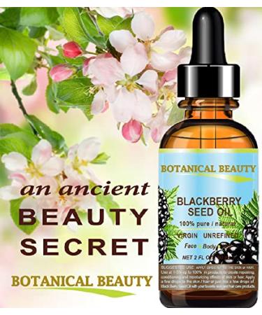 100% Pure Blackberry Seed Oil - Virgin Unrefined Cold Pressed Carrier Oil for Face Skin Hair | 0.5 Fl. oz - Buy Online on SooperMarket.com