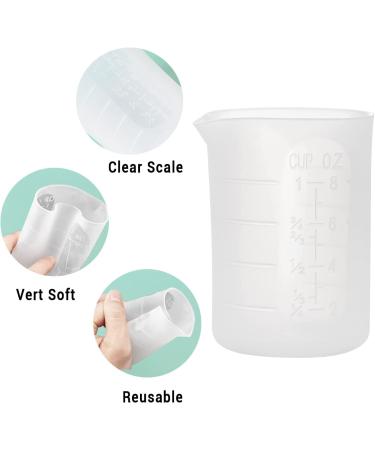 250ml Silicone Measuring Cups Set - Nonstick & Reusable for Epoxy Resin, Casting, Jewelry Making - Gartful 4 PCS - Buy Online on SooperMarket.com