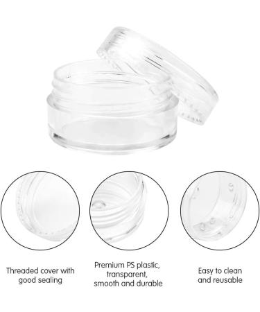 Huayue 80-Piece Transparent Cosmetic Containers Set - Empty Cans for Creams Lip Balm Candles & Nail Art - Ideal Travel & Sample Jars - Buy Online on SooperMarket.com