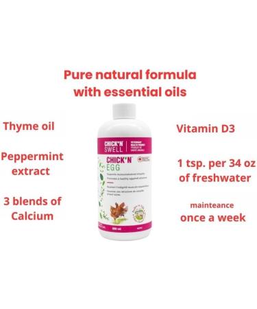 Premium Poultry Calcium Supplement for Bone Health & Egg Production-Chick N Egg from Chick N Swell Brand- for All Poultry. 500 ml- Makes 300 liters. - Buy Online on SooperMarket.com