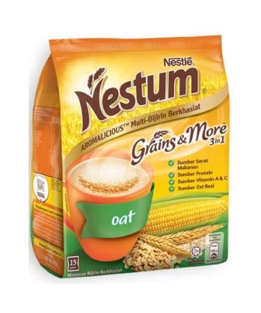 Nestum Grains & More 3 in 1 Oat Cereal Drink 15x30g (Pack of 1) by Food Sanctuary