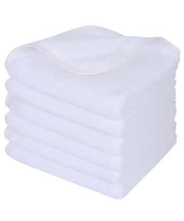 Microfiber facial cleaning towels 30x30cm make -up removered cloth - washable and reusable Microfiber make -up towel white 1 piece (6 Pack)