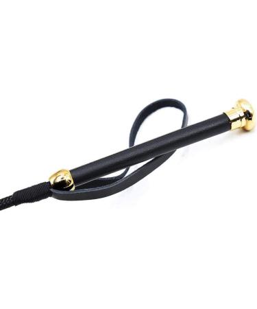 Premium Real Riding Crop with Gold Handle & Genuine Leather Bull Top | Equestrian Horse Crop - Buy Online on SooperMarket.com