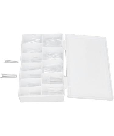 Clear Long Fake Nails Ultra Thin ABS Material DIY Full Cover False Artificial Nail with Multiple Sizes Suitable for Acrylic Dip Powder Gel Nail Polish for Halloween Christmas - Buy Online on SooperMarket.com