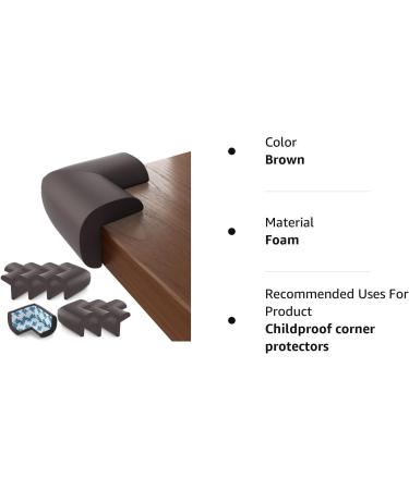 Baby Proofing Table Corner Protectors for Baby Extra Large Size with Pre-Applied Double Sided Tape  Child Safety Furniture Baby Bumpers  8 Pack  Brown Brown X-Large (Pack of 8) - Buy Online on SooperMarket.com