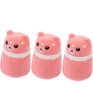 Beavorty 6-Piece Baby Powder Puff Set with Storage Bottle | Travel-Friendly Kit for Newborns | Loose Powder Sponge Container | Pink, 10x7CM - Buy Online on SooperMarket.com