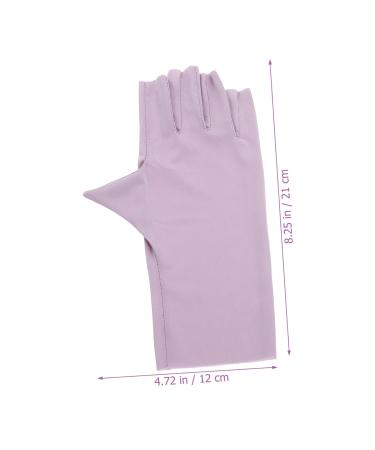 Amosfun 2 Pairs Pink Gloves Fingerless Gloves Nail Uv Gloves Gel Nail Lamp Uv Gloves Uv Gloves for Gel Nail Lamp Uv Protection Gloves for Nail Uv Nail Gloves Thin Section Accessories Nylon - Buy Online on SooperMarket.com