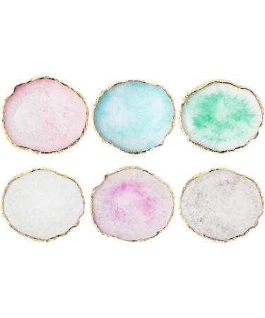 Gray Round Resin Nail Art Palette for Gel Polish & Pigment Mixing - Perfect for Nail Art Enthusiasts | International Shipping Available - Buy Online on SooperMarket.com