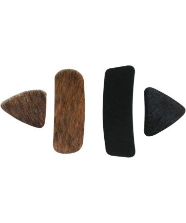 2 Pairs Archery Arrow Rest - Adhesive Backed Fur Pad for Longbow & Recurve Bow - Black/Brown - Outdoor Hunting Accessory - Buy Online on SooperMarket.com