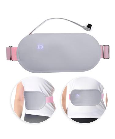 Electrically heated waist belt graphen infrared heating 3 levels of temperature adjustment abdominal/uterine heating skin-friendly fabric excellent (gray)