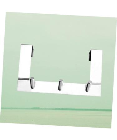 Baluue Clothes Hanger 2pcs Stainless Steel Hooks Coat Hanger Hook for Door Hook Hanger Metal Bedroom Door On The Door Coat Hooks - Buy Online on SooperMarket.com