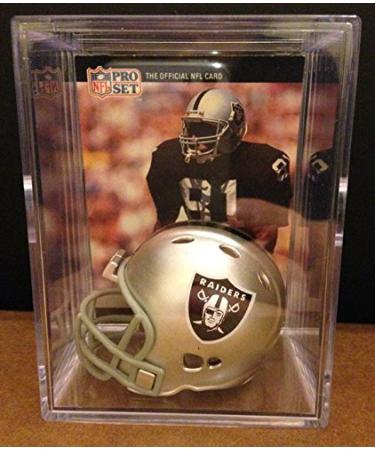 L.A. Raiders NFL Helmet Shadowbox w/Tim Brown card