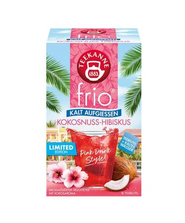 Teapot Frio Coconut Hibiscus - 5 Pack (90 Tea Bags) | Limited Edition Pink Drink | Zero Calorie & Sugar-Free | Healthy Alternative to Sugary Beverages - Buy Online on SooperMarket.com