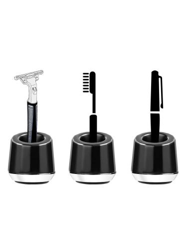 Men's Zinc Alloy Safety Razor Stand - Black Shaving Razor Holder Base - Buy Online on SooperMarket.com