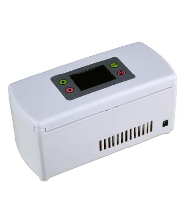 Insulin Car Refrigerator Dual-use Medicine Refrigerator Insulin Charging Refrigerated Box 2-8 C Constant Temperature Large Capacity 207 * 94 * 91MM White