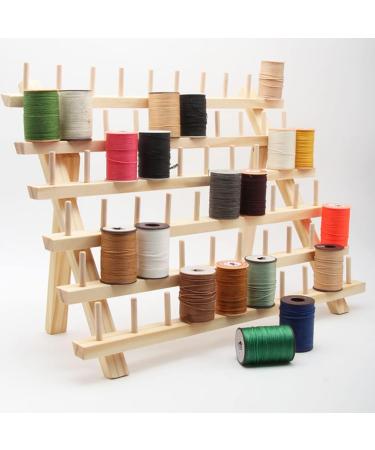 BAENRCY 2-Pack Wooden Thread Holder Sewing and Embroidery Thread Rack - 60-Spool Organizer with Hook - Buy Online on SooperMarket.com