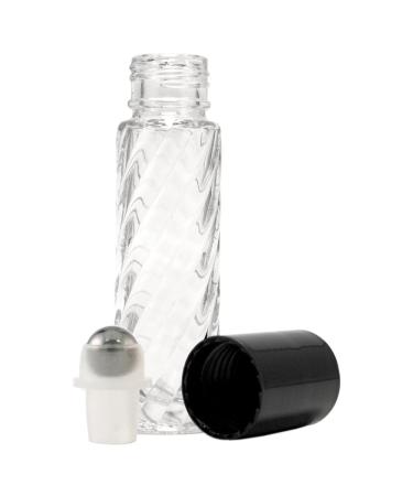 GreenHealth 2-Pack Refillable Glass Perfume Roll-on Bottles - Plain & Swirl Design 10ml Travel Size - Buy Online on SooperMarket.com