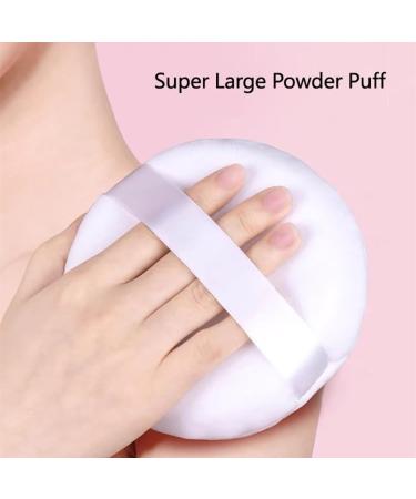 Buy White 13CM Large Round Facial Sponge Puff | Cotton Powder Puff for Makeup & Body | Ideal for Loose Powder & Foundation - Buy Online on SooperMarket.com