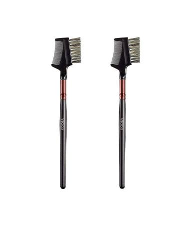 KOOBA Makeup Eyebrow Brush & Eyelash Comb 2 Pcs Portable Eye Powder Foundation Brush Beauty Cosmetic Tool for Professional and Travel Pack of 2 Comb Pack of 2