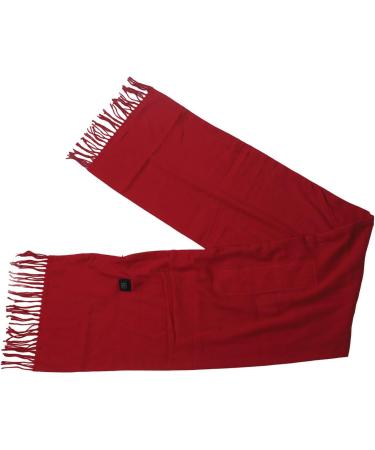 Electric Heated Scarf - 3 Temperature USB Winter Scarf with Tassels & Zipper - Red - Buy Online on SooperMarket.com