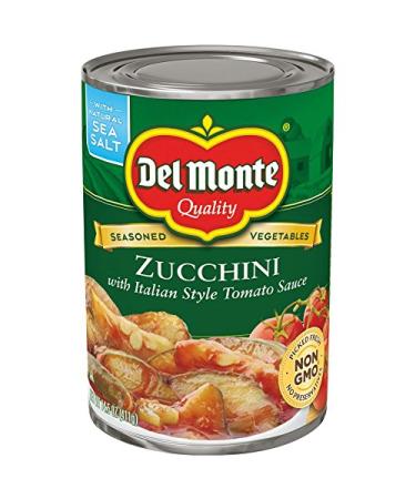 Del Monte Canned Seasoned Vegetables Zucchini with Italian Style Tomato Sauce, 14.5-Ounce (Pack of 12)